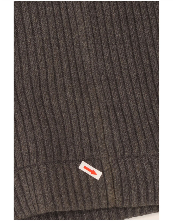 Ανδρικό πλεκτό μπουφάν με κουκούλα Massimo Dutti UK 42 XL Γκρι