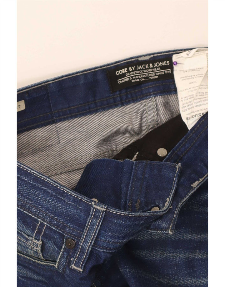 Jack & Jones Ανδρικό τζιν σορτς με κανονική εφαρμογή μικρό W32 μπλε βαμβακερό