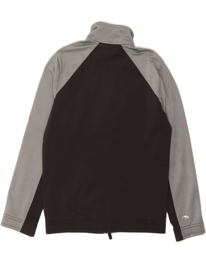 PUMA Boys Tracksuit Top Jacket 9-10 Years Black Colourblock Polyester Vintage Puma and Second-Hand Puma from Messina Hembry 