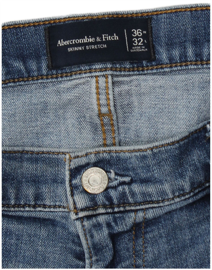 ABERCROMBIE & FITCH Ανδρικό Stretch Skinny Jeans W36 L32 Μπλε βαμβακερό