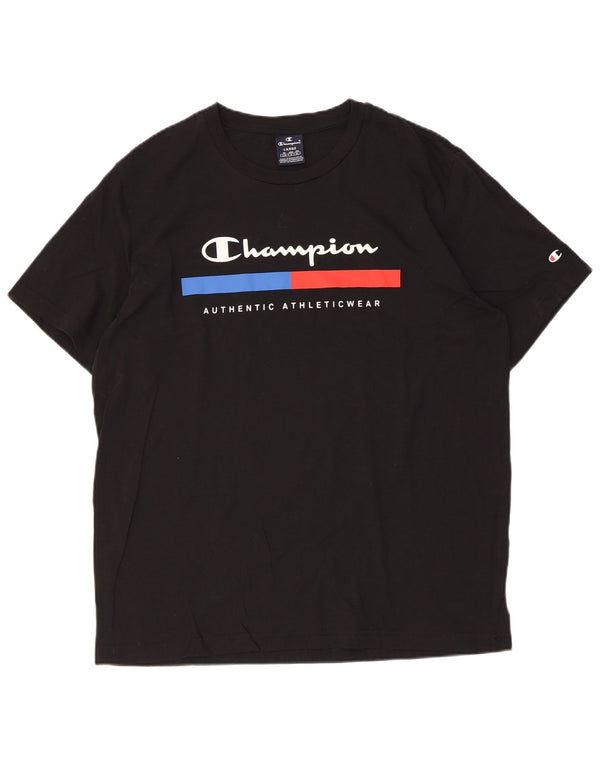 Ανδρικό T-Shirt Champion Graphic Top Large Μαύρο