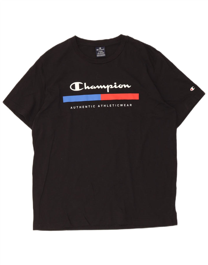 Ανδρικό T-Shirt Champion Graphic Top Large Μαύρο