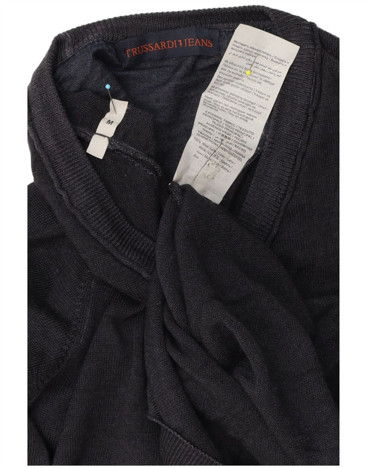 Ανδρικό πουλόβερ ζακέτα Trussardi Jeans Medium Navy Μαλλί