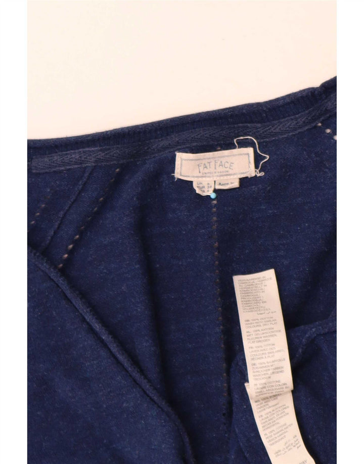 Γυναικείο πουλόβερ με ζακέτα Fat Face UK 8 Small Blue