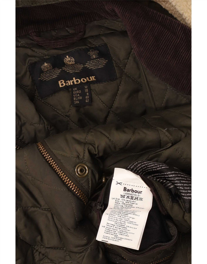 Barbour Γυναικείο Μπουφάν από κερωμένο βαμβάκι με κουκούλα UK 12 Medium Khaki