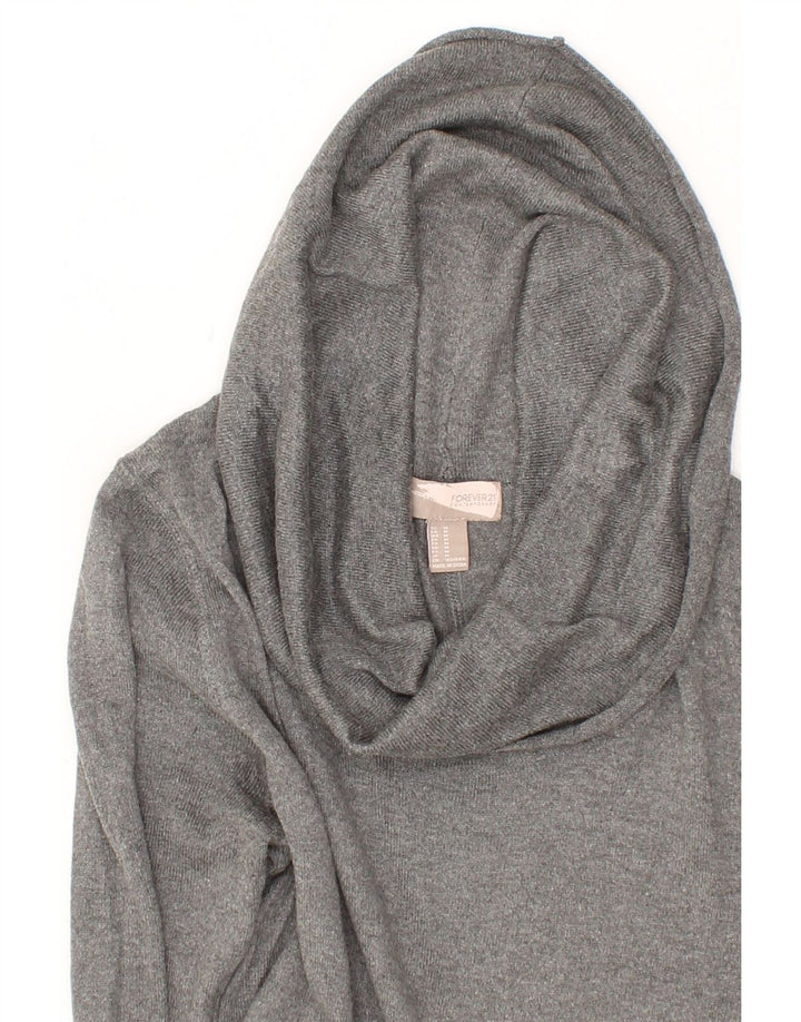 FOREVER 21 Womens Roll Neck Jumper Sweater UK 12 Medium Grey Vintage Forever 21 and Second-Hand Forever 21 from Messina Hembry 