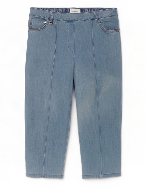 Marks & Spencer Γυναικείο παντελόνι Capri UK 12 Medium W28 L17 Μπλε βαμβακερό