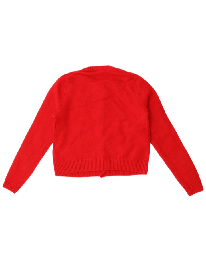 Ζακέτα Zara Crop UK 8 Small Red Wool