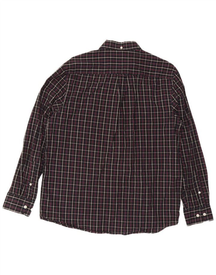 Farah Ανδρικό πουκάμισο XL Navy Blue Check Cotton
