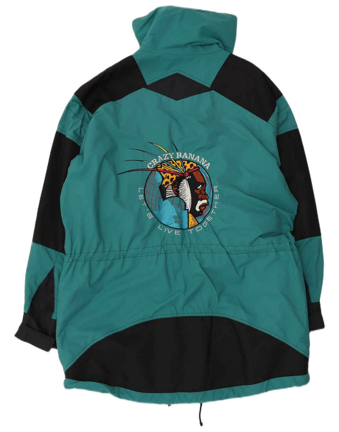 VINTAGE Ανδρικό γραφικό παλτό αντιανεμικό UK 40 μεγάλο πράσινο χρώμα