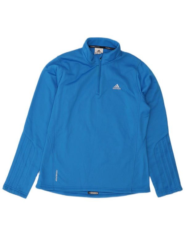 Γυναικεία φούτερ ADIDAS Climawarm με φερμουάρ Jumper UK 14 Medium Blue