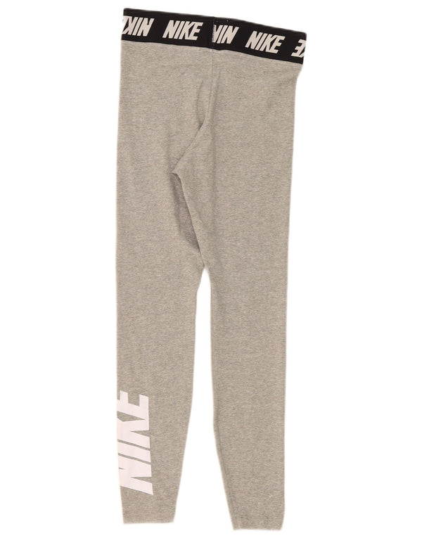 Γυναικεία γραφικά κολάν Nike UK 8 Small Grey Colourblock Βαμβακερά