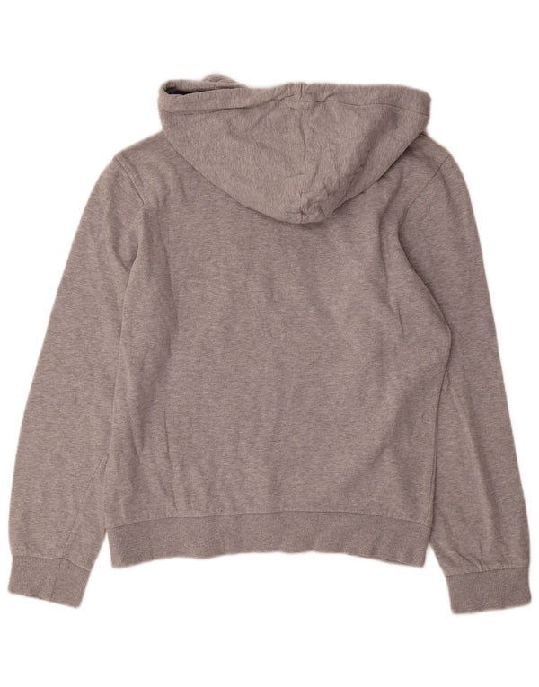 Lotto Womens Graphic Hoodie Jumper UK 16 Large Grey Cotton