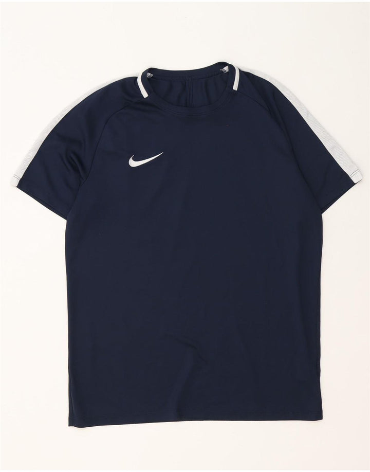 Ανδρικό μπλουζάκι Nike Dri Fit Top Large Navy Blue Colorblock Πολυεστέρας