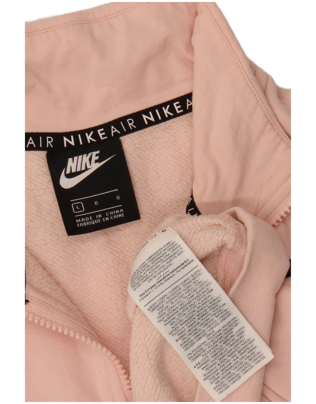 Γυναικείο γραφικό φούτερ NIKE Crop Jumper UK 16 Large Pink Colourblock