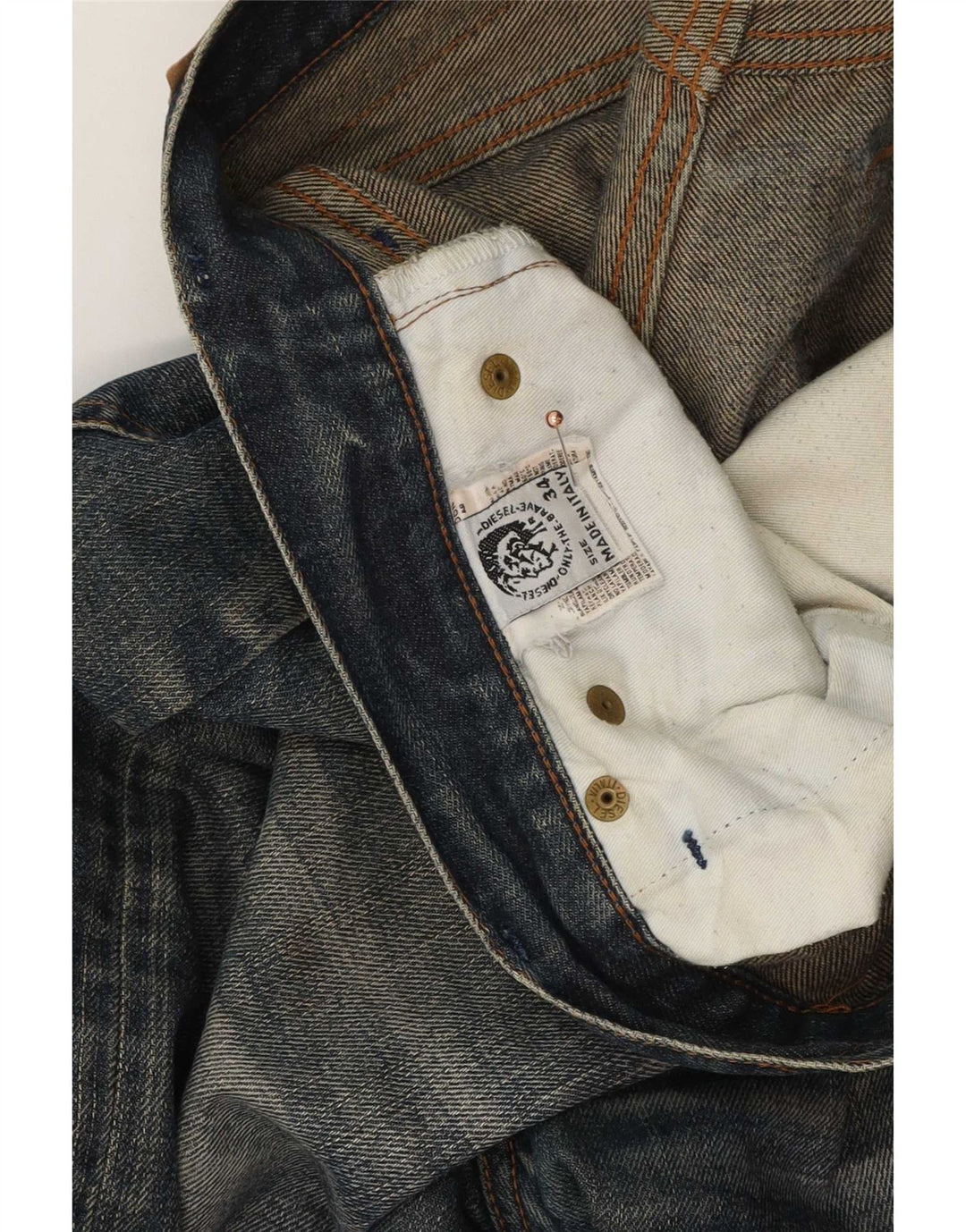 Ανδρικό τζιν Diesel ίσιο W34 L34 Navy Blue Cotton