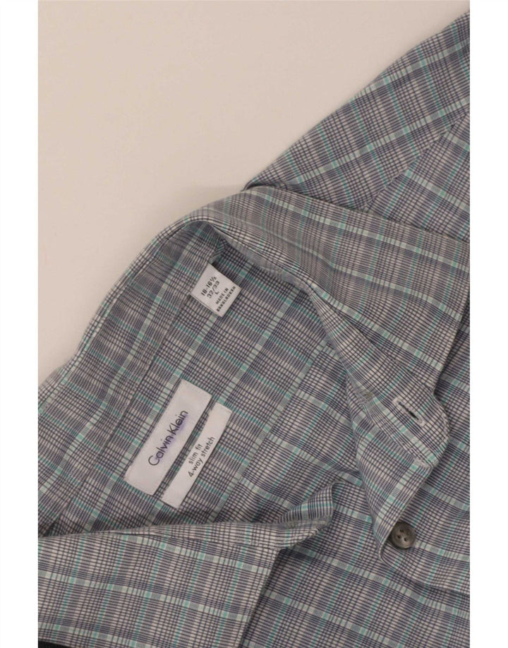 Ανδρικό πουκάμισο Calvin Klein Slim Fit Size 16 1/2 Large Grey Check