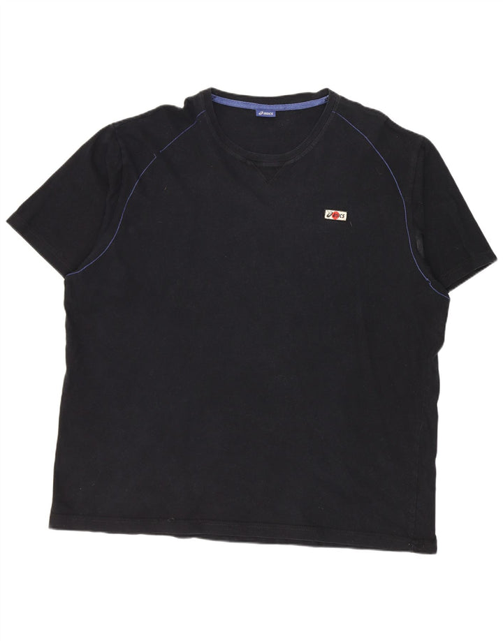 Ανδρικό T-Shirt Asics Top 3XL Μαύρο βαμβακερό