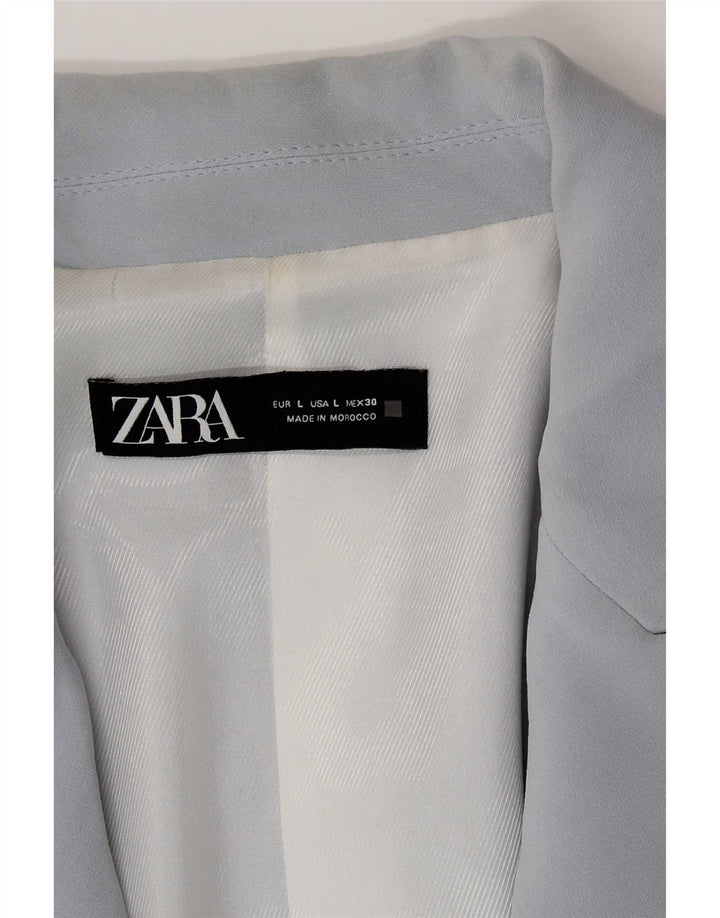 Zara Γυναικείο Μπουφάν 3/4 Μανίκι Μπλέιζερ UK 16 Large Blue