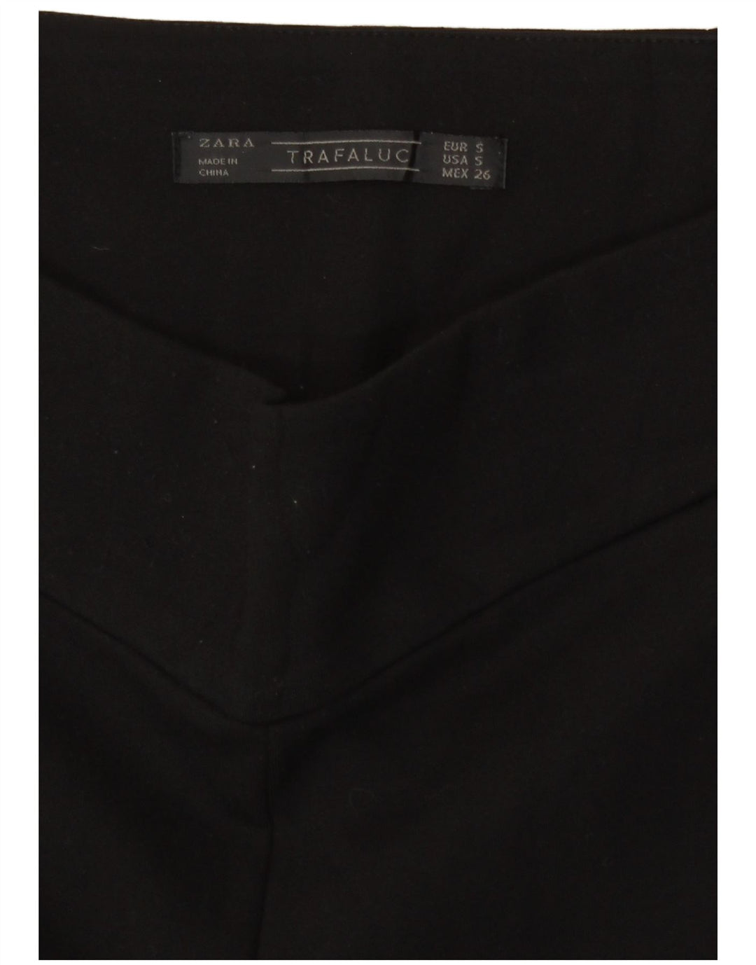 Zara γυναικείο ψηλό ζεστό παντελόνι Small W26 μαύρο