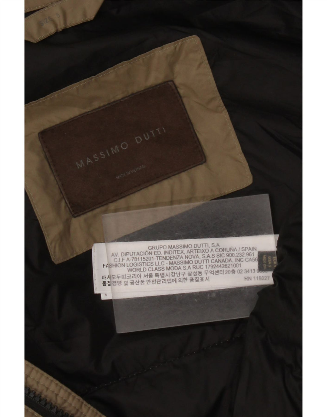 Massimo Dutti Ανδρικό μπουφάν με επένδυση UK 36 Small Beige Polyester