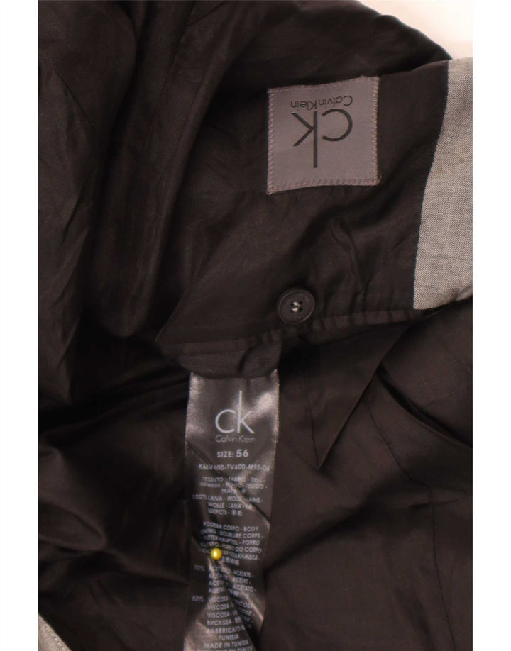 Calvin Klein Ανδρικό σακάκι με 2 κουμπιά σακάκι IT 56 3XL γκρι μαλλί