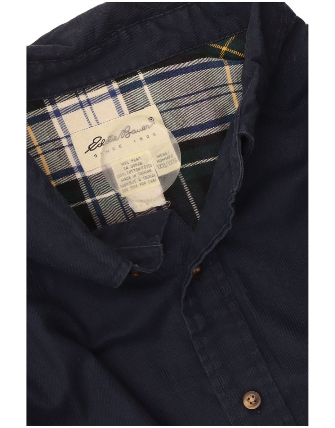 Ανδρικό πουκάμισο Eddie Bauer 3XL Navy Blue Cotton