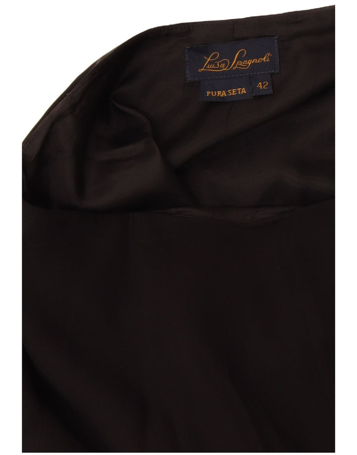 Luisa Spagnoli Γυναικεία Τρομπέτα Φούστα IT 42 Medium W28 Μαύρο Μεταξωτό