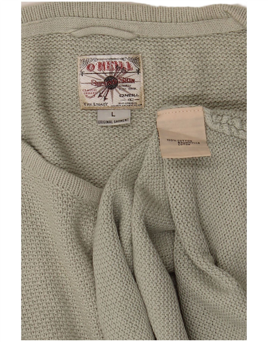 Ανδρικό πουλόβερ O'Neill Boat Neck Jumper Μεγάλο χακί βαμβακερό