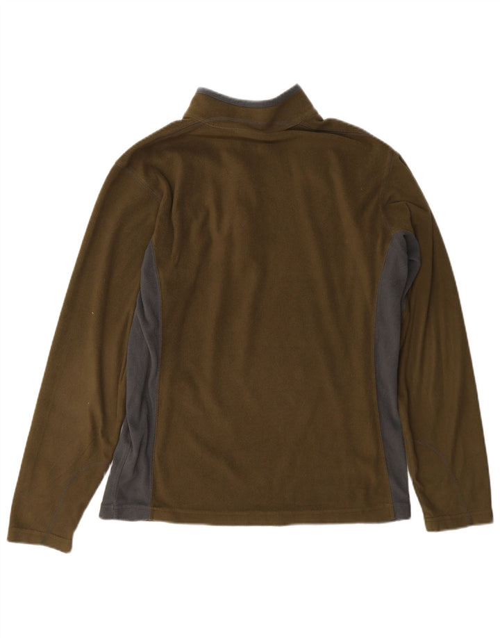 Columbia Ανδρικό φερμουάρ Fleece Jumper Μικρό χακί πολυεστέρας