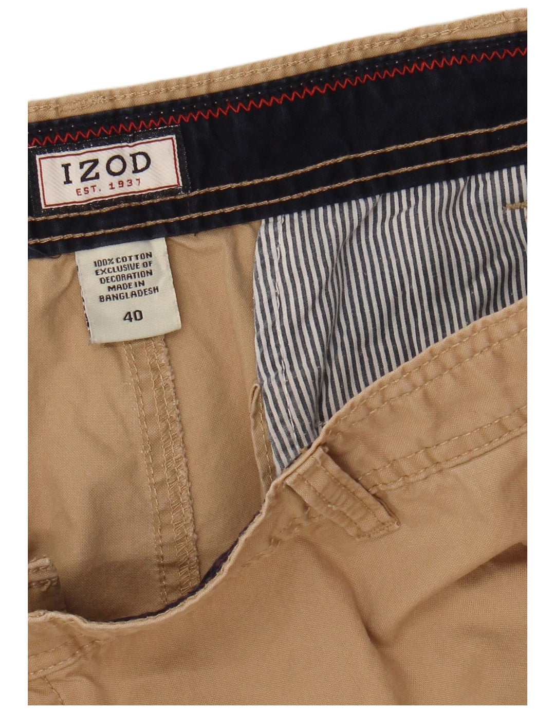 Izod Ανδρικό σορτς Cargo W40 XL Μπεζ βαμβακερό