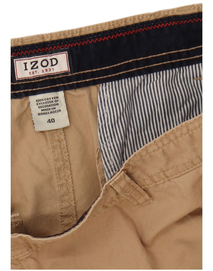 Izod Ανδρικό σορτς Cargo W40 XL Μπεζ βαμβακερό