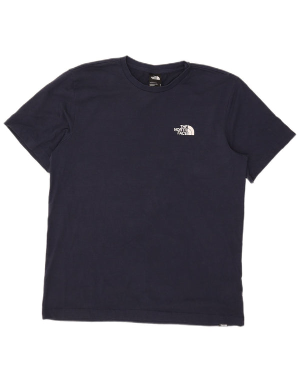 Ανδρικό μπλουζάκι North Face Medium Navy Blue Cotton
