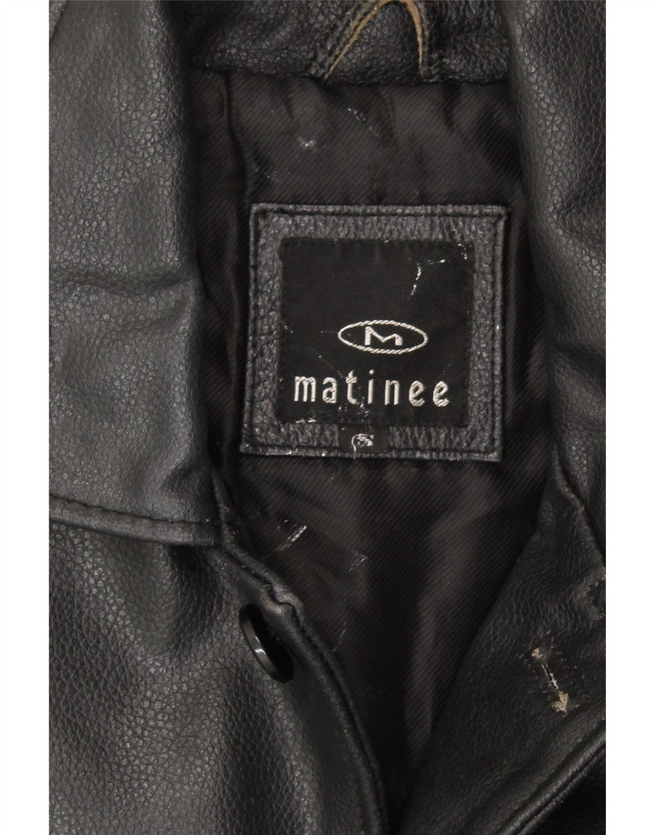 MATINEE Mens Leather Jacket UK 40 Large Black Leather Vintage Matinee and Second-Hand Matinee from Messina Hembry 