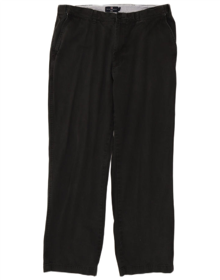 Marks & Spencer Ανδρικό Παντελόνι Chino Straight Blue Harbour W38 L30 Μαύρο