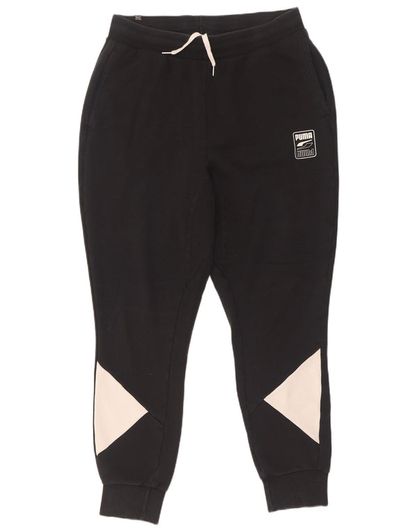 Puma Γυναικεία αθλητική φόρμα παντελόνι Joggers UK 14 Large Black Colourblock