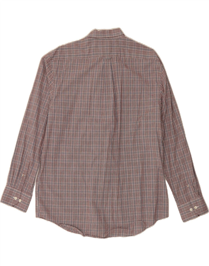IZOD Mens Shirt Large Brown Check Cotton Vintage Izod and Second-Hand Izod from Messina Hembry 