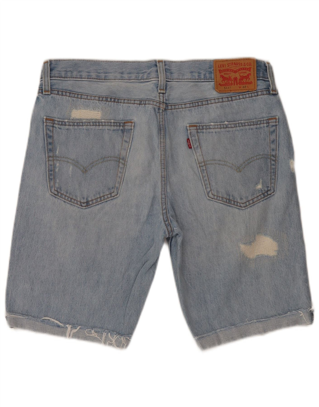 Ανδρικό Levi's 511 Slim Fit Distressed τζιν σορτς W33 μεσαίο μπλε βαμβακερό