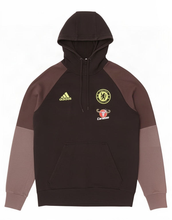 Adidas Mens Chelsea FC Graphic Hoodie Jumper μεγάλο μαύρο χρώμα βαμβακερό