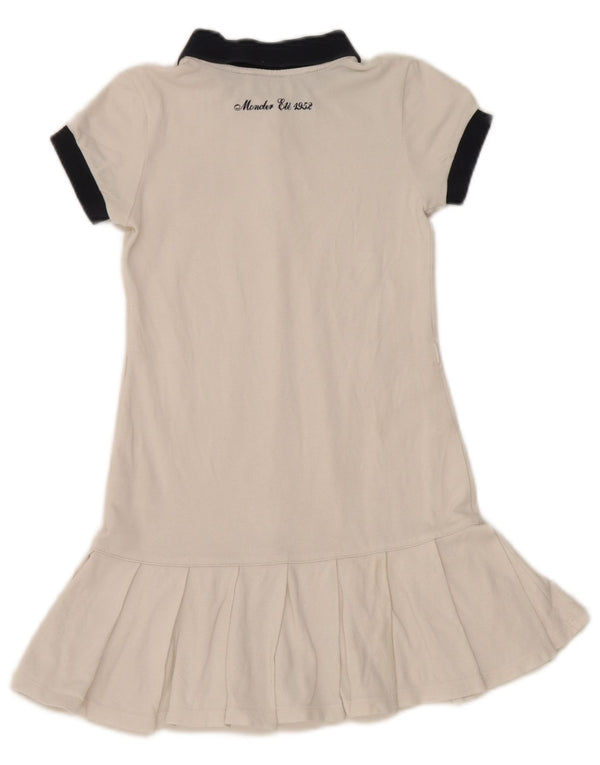 Moncler Girls Polo Φόρεμα 5-6 ετών Λευκό Colourblock Βαμβακερό