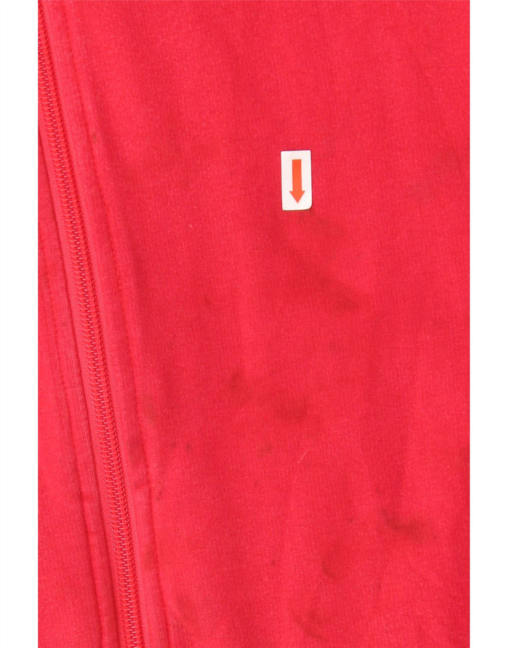 Γυναικεία αθλητική φόρμα ADIDAS Top Jacket UK 12 μεσαίο κόκκινο βαμβακερό