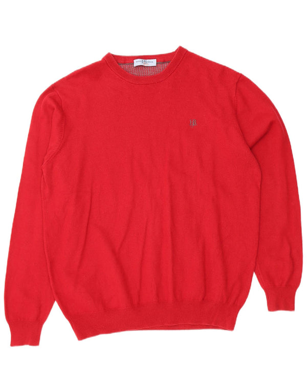 HARMONT & BLAINE Γυναικείο πουλόβερ με λαιμόκαυστο UK 18 XL κόκκινο βαμβακερό