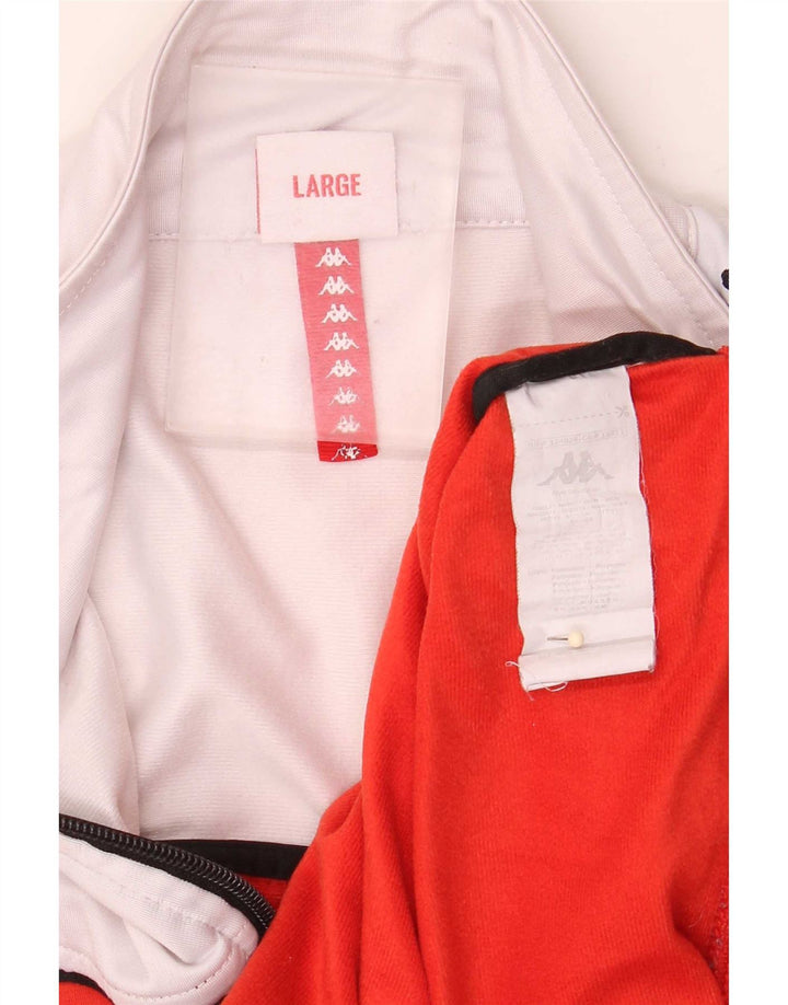 Γυναικεία φόρμα γραφικών Kappa Top Jacket UK 16 Large Red Colourblock