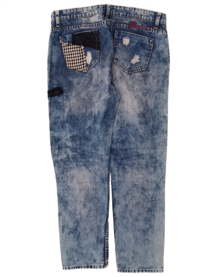 Desigual γυναικεία στενόχωρα τζιν W32 L28 Μπλε βαμβακερό συνονθύλευμα