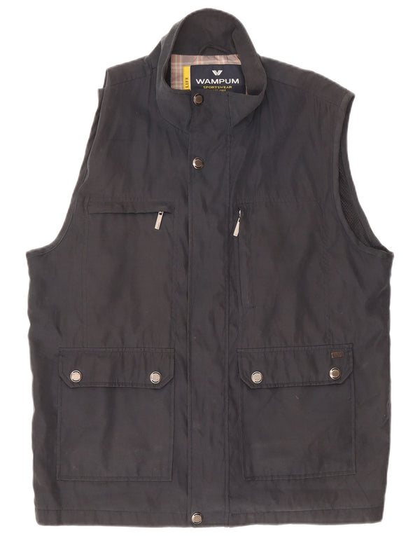 Wampum Mens Utility Gilet UK 42 XL Μαύρος Πολυεστέρας
