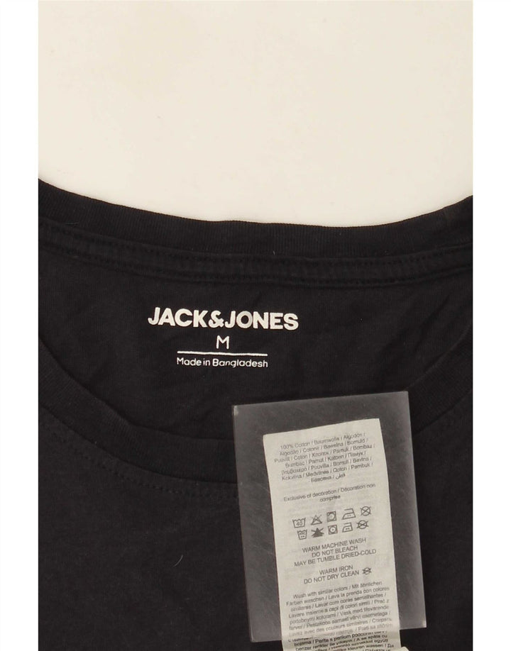Ανδρικό γραφικό μπλουζάκι Jack & Jones Τοπ μεσαίου μπλε βαμβακερό