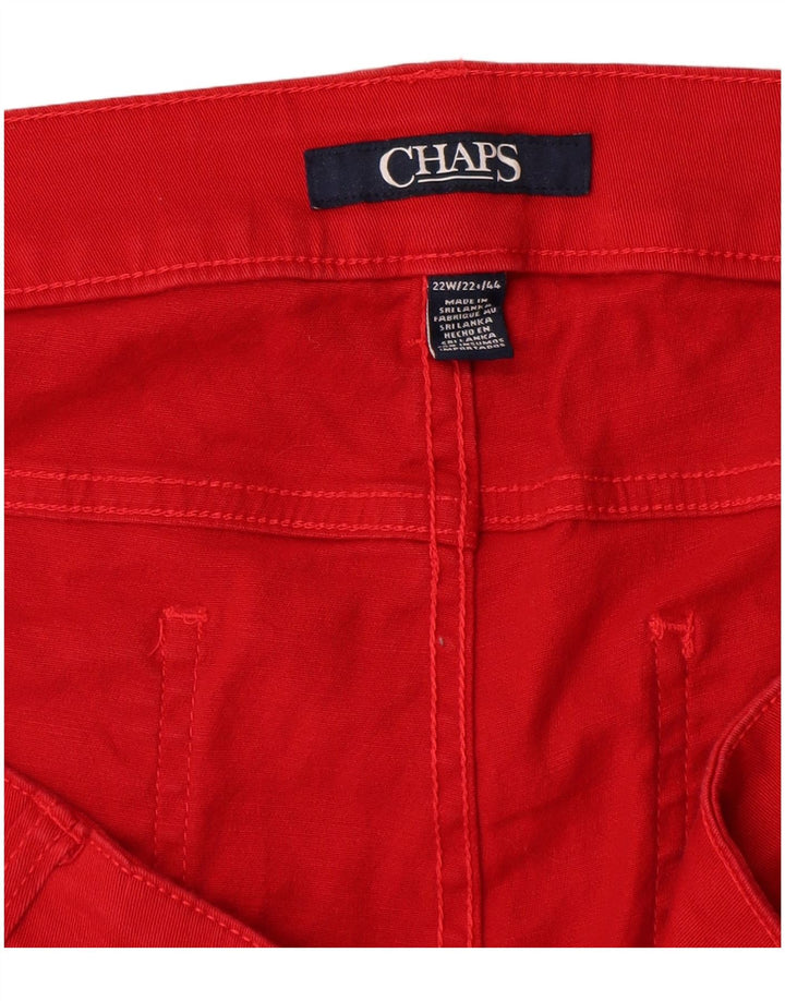 CHAPS Γυναικείο βερμούδα σορτς US 22 3XL W44 κόκκινο βαμβακερό