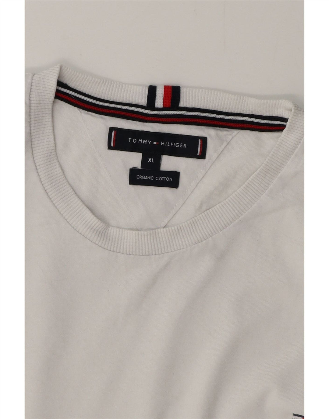 Γυναικείο T-Shirt TOMMY HILFIGER Top UK 18 XL Λευκό βαμβακερό