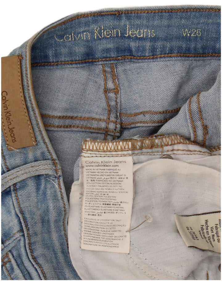 Γυναικείο τζιν σορτς CALVIN KLEIN W26 Μικρό μπλε βαμβακερό