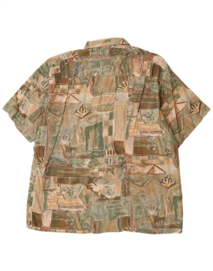 Vintage ανδρικό πουκάμισο με κοντό μανίκι 45/46 XL πολύχρωμο